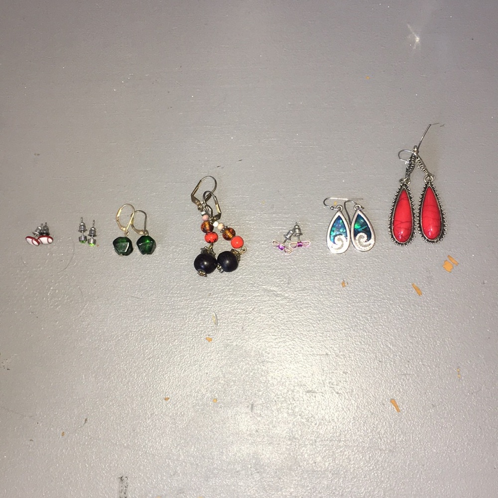 7 pairs of earrings !!